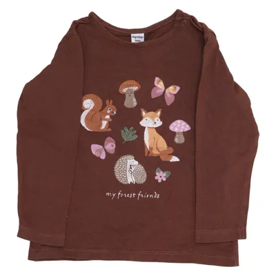 Lange mouwen shirt (Bruin) van Dopo Dopo Baby Katoen
