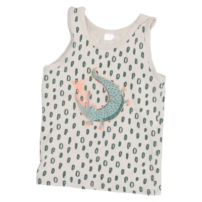 Tanktop (Beige, Groen) van Zeeman Katoen, Elastaan