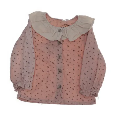 Blus (Beige, Flerfärgad) från Lil' Atelier Ekologisk bomull