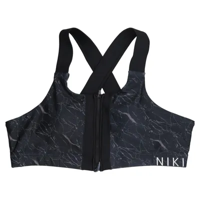 Sports bra (Black, Gray) from Niki Elastane, Polyester