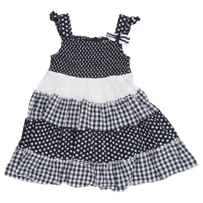 Dress (Blue, White, Multicolored) from Bluezoo Cotton