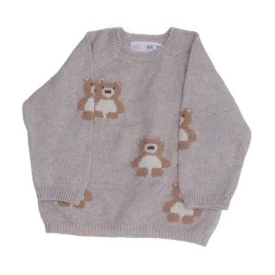 Tröja (Beige, Vit, Brun) från Zara Bomull, Polyamid, Polyester