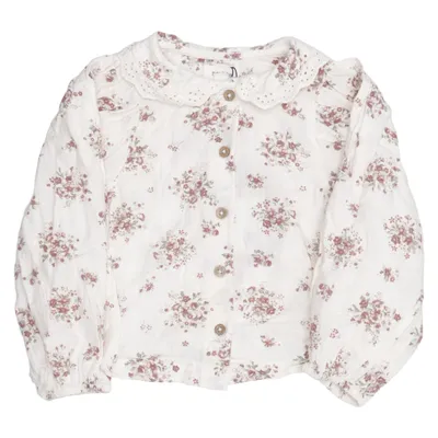 Blouse (White, Red) from Newbie by KappAhl Cotton