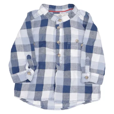 Shirt (Blauw, Wit) van L.O.G.G by H&M Katoen, Linnen