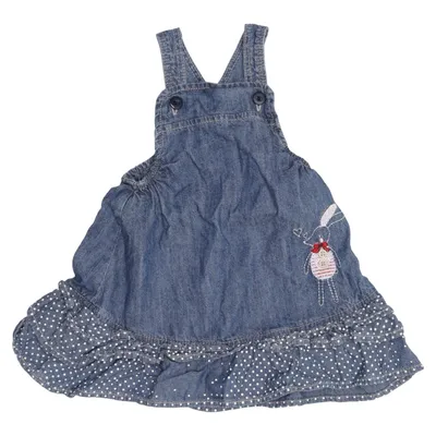 Robe salopette (Bleu, Blanc) de Blue Seven Coton