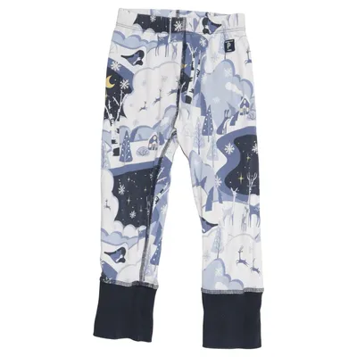 Pantalon de pyjama (Bleu, Blanc, Multicolore) de Polarn O. Pyret Élasthane, Coton biologique