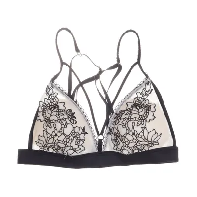 Bralette (Svart, Vit) från Secret Possessions Elastan, Polyamid