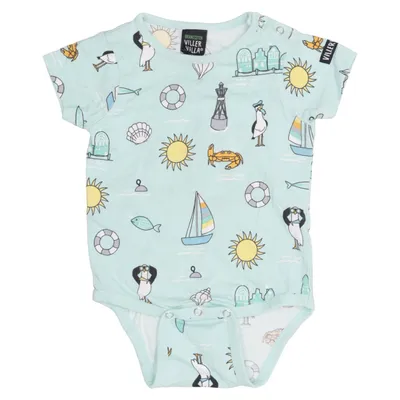 Body (Green, Yellow, White) from Villervalla Elastane, Organic cotton