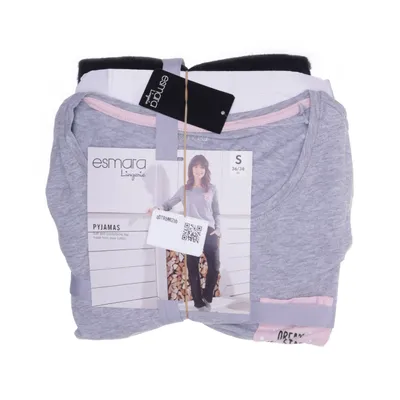Pyjamas (Grå, Rosa) från Esmara Lingerie Bomull, Polyester