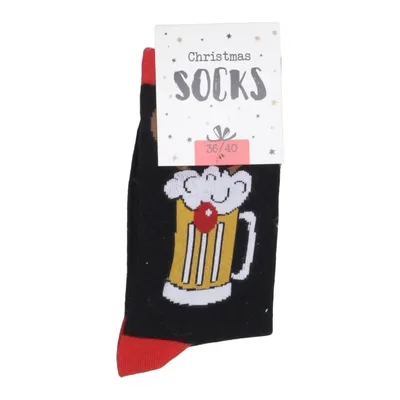Socks (Black, Multicolored) from Christmas Cotton, Elastane, Polyester