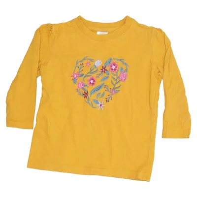 T-shirt à manches longues (Jaune) de Pusblu Coton