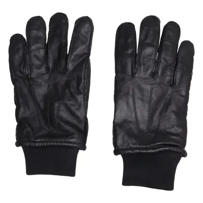 Leather gloves (Black) from Dressmann