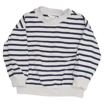 Sweatshirt (White, Blue) from H&M Cotton, Polyester