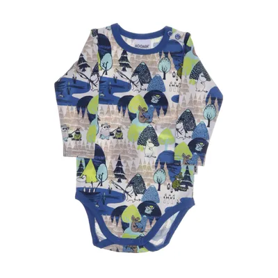 Body (Blå, Vit, Flerfärgad) från Moomin Bomull, Elastan
