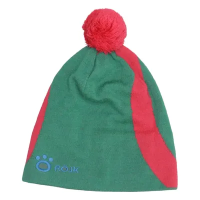 Bonnet à pompon (Vert, Rouge) de Röjk Acrylique, Laine