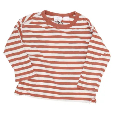 Long sleeve T-shirt (Brown, Beige) from Zara