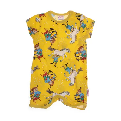 Sparkdräkt (Gul, Flerfärgad) från Pippi Bomull, Elastan