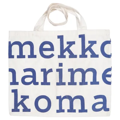 Canvas tas (Beige, Blauw) van Marimekko