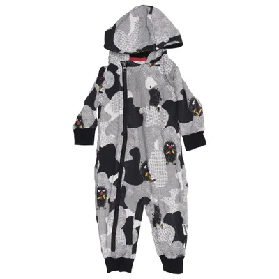 Strampler (Grau, Schwarz, Weiß) von Moomin by Martinex Elasthan, Bio-Baumwolle, Polyester