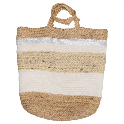 Strandväska (Beige, Vit, Silverfärgad) från Crickit