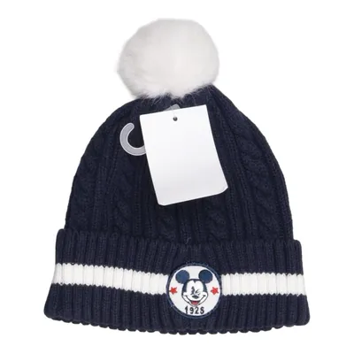 Bonnet à pompon (Bleu, Blanc) de H&M Coton, Acrylique, Polyester