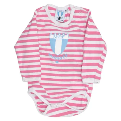 Body (Rose, Blanc) de Malmö FF Coton, Élasthane