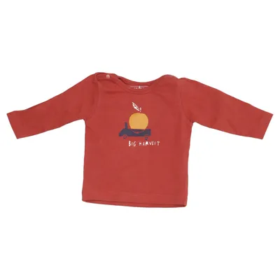 T-shirt à manches longues (Rouge) de Imps & Elfs Élasthane, Coton biologique