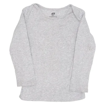 T-shirt à manches longues (Gris) de H&M Basic Coton