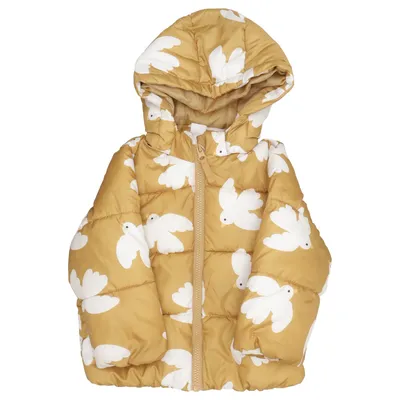 Winterjas (Geel) van H&M Polyester, Katoen