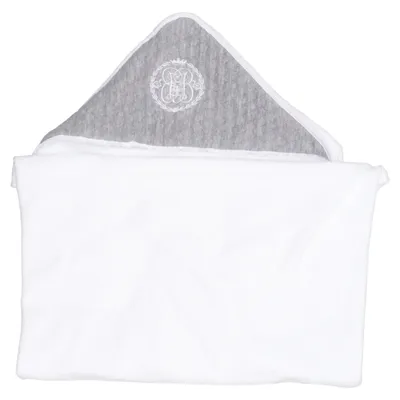 Badcape (Vit, Grå) från Pomme Caramel Bomull