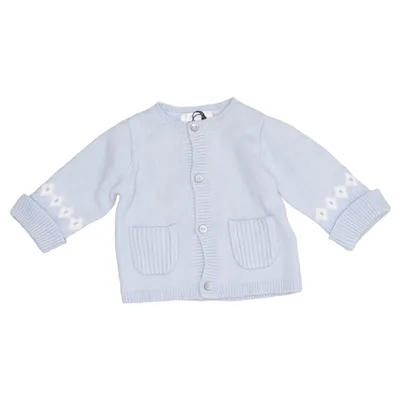 Cardigan (Bleu) de Jacadi Laine d'alpaga, Coton, Polyamide