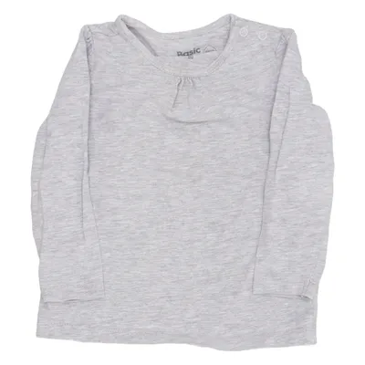 Langarmshirt (Grau) von Basic You Elasthan, Bio-Baumwolle, Viskose