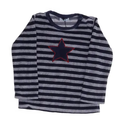 Langærmet t-shirt (Blå, Grå) fra Hema Bomuld, Polyester