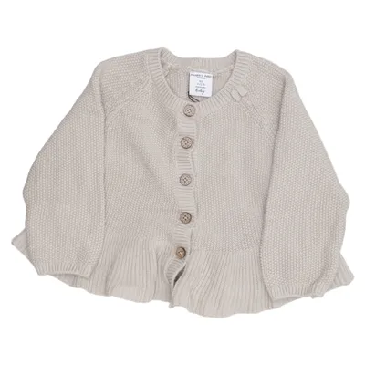 Strickjacke (Beige) von Polarn O. Pyret Bio-Baumwolle