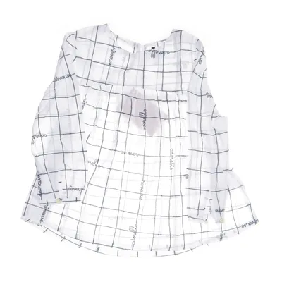 Blouse (Wit, Blauw) van Vertbaudet Katoen