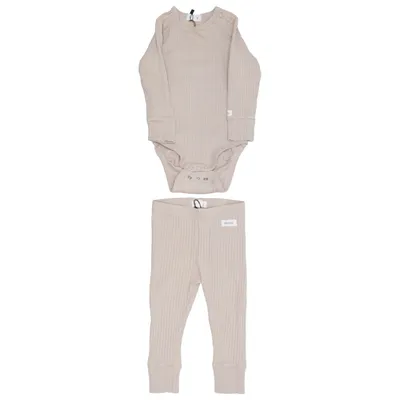 Sæt (Beige) fra Newbie by KappAhl Bomuld, Elastan