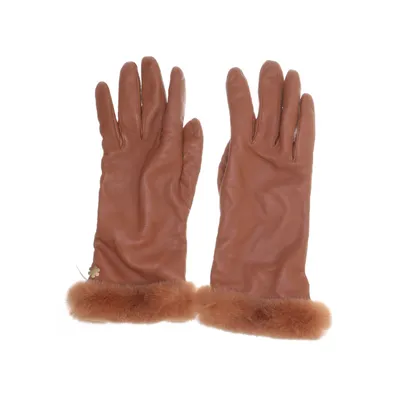 Gloves (Brown) from Oh! by Kopenhagen Fur Mink, Nylon, Leather, Wool