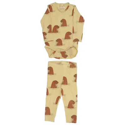 Set (Beige, Brun) från Mini Rodini Bomull, Elastan