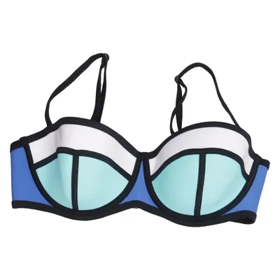 Bikini top (Blue, White, Turquoise) from Triangl