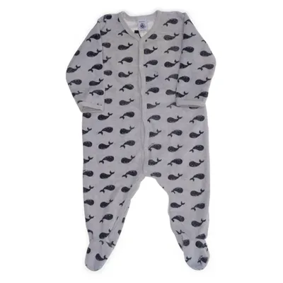 Rompers (Gray, Blue) from Petit Bateau Cotton, Polyester