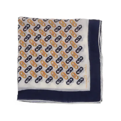 Scarf (Blå, Vit, Gul) från Salvatore Ferragamo