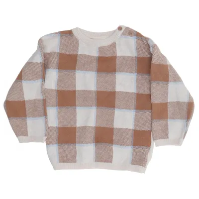 Tröja (Brun, Vit) från H&M Baby Bomull