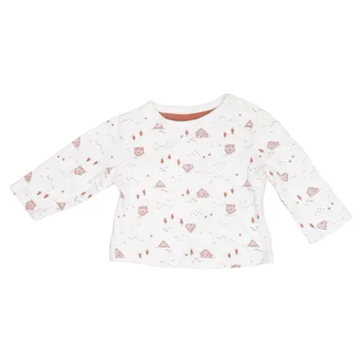 Lange mouwen shirt (Wit, Bruin) van Kiabi