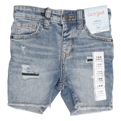 Short en jean (Bleu) de Cat & Jack Coton, Élasthane, Polyester recyclé