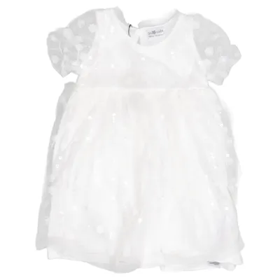 Robe de fille de fleur (Blanc) de So Cute Polyester