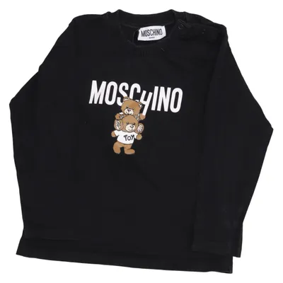 Long sleeve T-shirt (Black) from Moschino Baby Cotton, Elastane