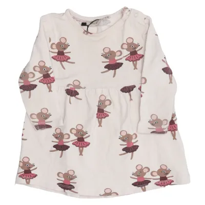 Jurk (Beige, Roze, Bruin) van Sweetie Katoen, Elastaan
