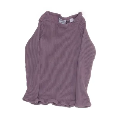 Langærmet t-shirt (Lilla) fra Zara Bomuld, Elastan