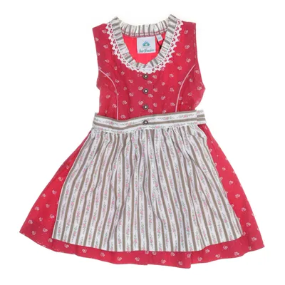 Dirndl (Röd, Vit, Brun, Flerfärgad) från Isar-Trachten Bomull