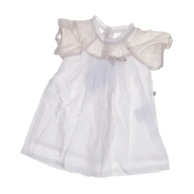 Dress (White, Beige) from Kanz Cotton